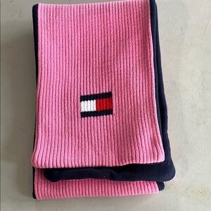 Tommy Hilfiger scarf 🧣 kids Pink and Navy Knit Scarf 4ft long
